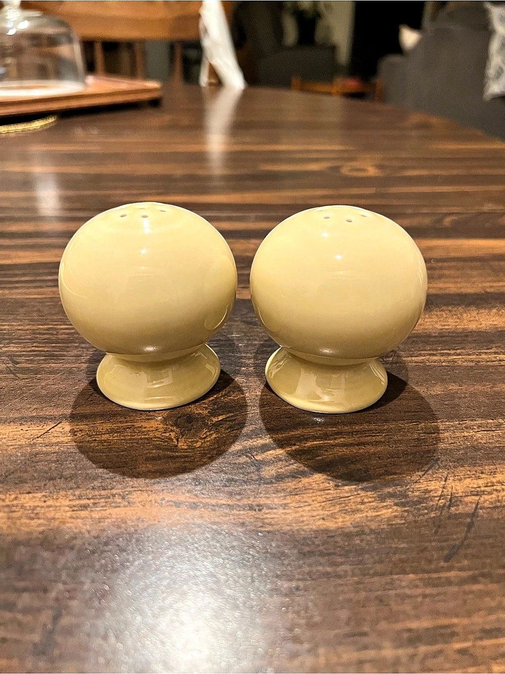 Fiesta Ball Salt and Pepper Shakers & Pepper Shakers Yellow